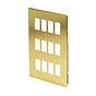 Soho Lighting Brushed Brass 12 Gang RM Rectangular Module Grid Switch Plate