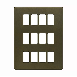 Soho Lighting Bronze 12 Gang RM Rectangular Module Grid Switch Plate