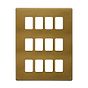 Soho Lighting Old Brass 12 Gang RM Rectangular Module Grid Switch Plate