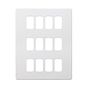 Soho Lighting Primed Paintable 12 Gang RM Rectangular Module Grid Plate