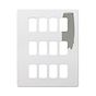 Soho Lighting Primed Paintable 12 Gang RM Rectangular Module Grid Plate