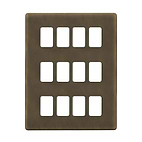 Vintage Brass 12 Gang Grid Plate
