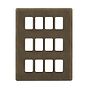 Vintage Brass 12 Gang Grid Plate
