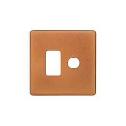 Soho Lighting Antique Copper 2 Gang 1RM+1CM Dual Module Grid Switch Plate