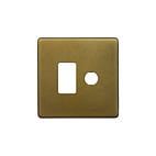 Soho Lighting Old Brass 2 Gang 1RM+1CM Dual Module Grid Switch Plate