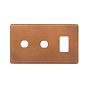 Soho Lighting Antique Copper 3 Gang 1RM+2CM Dual Module Grid Switch Plate