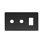 Soho Lighting Matt Black 3 Gang 1RM+2CM Dual Module Grid Switch Plate