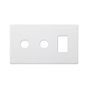 Soho Lighting Primed Paintable 3 Gang 1RM+2CM Dual Module Grid Plate