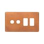 Soho Lighting Antique Copper 4 Gang 2RM+2CM Dual Module Grid Switch Plate