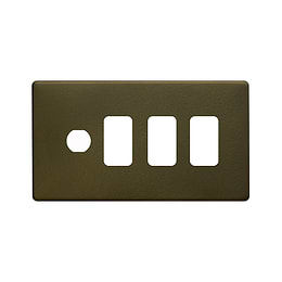 Soho Lighting Bronze 4 Gang 3RM+1CM Dual Module Grid Switch Plate