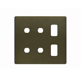 Soho Lighting Bronze 6 Gang 2RM+4CM Dual Module Grid Switch Plate