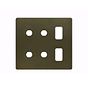 Soho Lighting Bronze 6 Gang 2RM+4CM Dual Module Grid Switch Plate