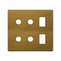 Soho Lighting Old Brass 6 Gang 2RM+4CM Dual Module Grid Switch Plate