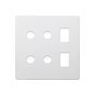 Soho Lighting Primed Paintable 6 Gang 2RM+4CM Dual Module Grid Plate