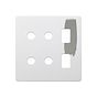 Soho Lighting Primed Paintable 6 Gang 2RM+4CM Dual Module Grid Plate