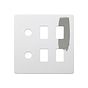 Soho Lighting Primed Paintable 6 Gang 4RM+2CM Dual Module Grid Plate