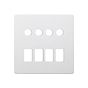 Soho Lighting Primed Paintable 8 Gang 4RM+4CM Dual Module Grid Plate