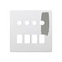 Soho Lighting Primed Paintable 8 Gang 4RM+4CM Dual Module Grid Plate