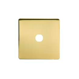 Soho Lighting Brushed Brass 1 Gang CM Circular Module Grid Switch Plate