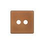 Soho Lighting Antique Copper 2 Gang CM Circular Module Grid Switch Plate