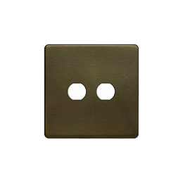 Soho Lighting Bronze 2 Gang CM Circular Module Grid Switch Plate