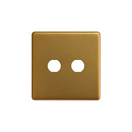 Soho Lighting Antique Gold 2 Gang CM Circular Module Grid Switch Plate