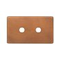 Soho Lighting Antique Copper 2 Gang (Lg Plt) CM Circular Module Grid Switch Plate