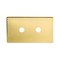 Soho Lighting Brushed Brass 2 Gang (Lg Plt) CM Circular Module Grid Switch Plate
