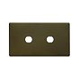 Soho Lighting Bronze 2 Gang (Lg Plt) CM Circular Module Grid Switch Plate