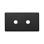 Soho Lighting Matt Black 2 Gang (Lg Plt) CM Circular Module Grid Switch Plate