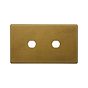 Soho Lighting Old Brass 2 Gang (Lg Plt) CM Circular Module Grid Switch Plate