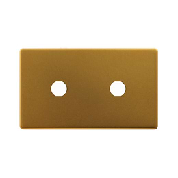 Soho Lighting Antique Gold 2 Gang (Lg Plt) CM Circular Module Grid Switch Plate