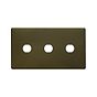 Soho Lighting Bronze 3 Gang CM Circular Module Grid Switch Plate