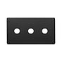 Soho Lighting Matt Black 3 Gang CM Circular Module Grid Switch Plate