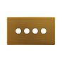 Soho Lighting Antique Gold 4 Gang CM Circular Module Grid Switch Plate