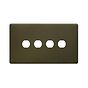 Soho Lighting Bronze 4 Gang CM Circular Module Grid Switch Plate