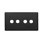 Soho Lighting Matt Black 4 Gang CM Circular Module Grid Switch Plate