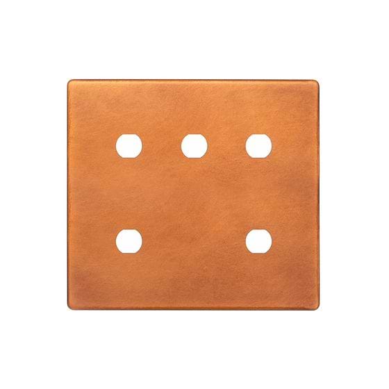Soho Lighting Antique Copper 5 Gang CM Circular Module Grid Switch Plate