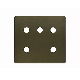 Soho Lighting Bronze 5 Gang CM Circular Module Grid Switch Plate