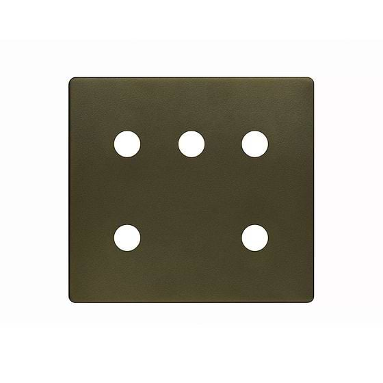 Soho Lighting Bronze 5 Gang CM Circular Module Grid Switch Plate