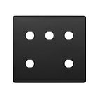 Soho Lighting Matt Black 5 Gang CM Circular Module Grid Switch Plate