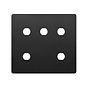 Soho Lighting Matt Black 5 Gang CM Circular Module Grid Switch Plate