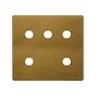 Soho Lighting Old Brass 5 Gang CM Circular Module Grid Switch Plate
