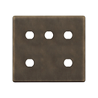 Soho Lighting Vintage Brass 5 Gang CM Circular Module Grid Switch Plate