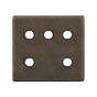 Soho Lighting Vintage Brass 5 Gang CM Circular Module Grid Switch Plate