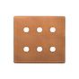 Soho Lighting Antique Copper 6 Gang CM Circular Module Grid Switch Plate