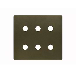 Soho Lighting Bronze 6 Gang CM Circular Module Grid Switch Plate