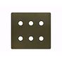 Soho Lighting Bronze 6 Gang CM Circular Module Grid Switch Plate