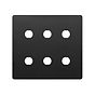 Soho Lighting Matt Black 6 Gang CM Circular Module Grid Switch Plate