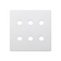 Soho Lighting Primed Paintable 6 Gang CM Circular Module Grid Plate